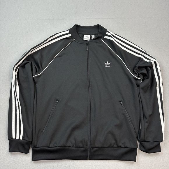 adidas Jackets & Blazers - Adidas Jacket Adult Large Black Full Zip Track Coat Trefoil Classic Retro Women